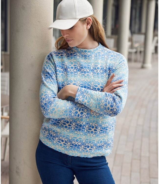 dames trui turtleneck figuur roze Sunday