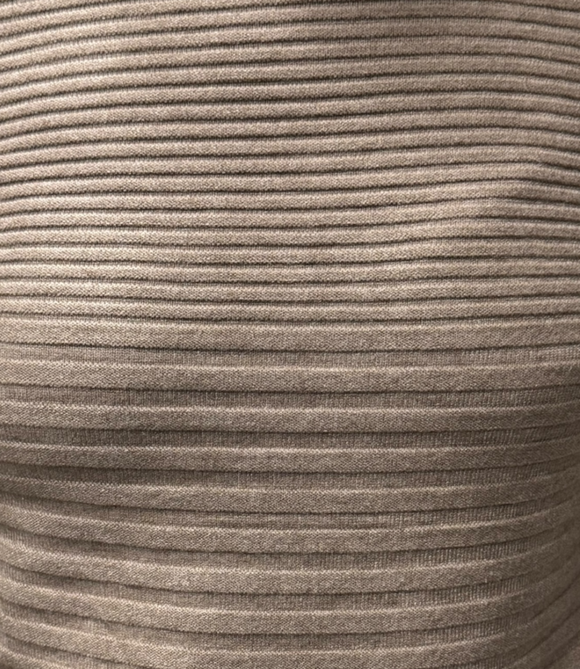 warme dames trui turtleneck strepen beige