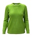 Warme dames trui turtleneck diamant patroon kiwi- groen