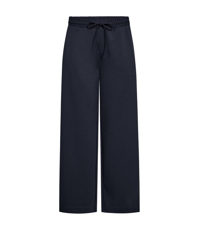 flared broek met elastiek "Nanni" marine FreeQuent