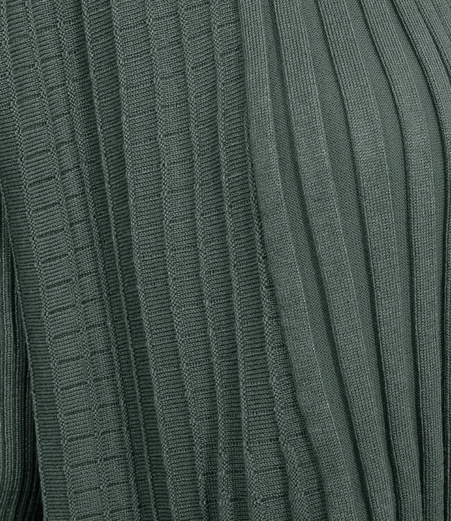 open dames vest plissé "Claudisse" donkergroen