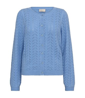 FreeQuent dames vest ajour gebreid "Larry" blauw FreeQuent
