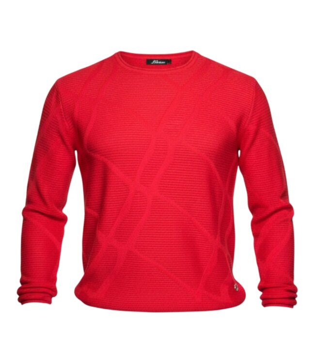 chique dames trui katoen- structuur fuchsia