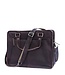 stoere leren werktas / laptoptas 17inch Orange Fire