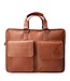 stoere leren werktas / laptoptas 17inch Orange Fire