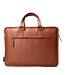 stoere leren werktas / laptoptas 17inch Orange Fire