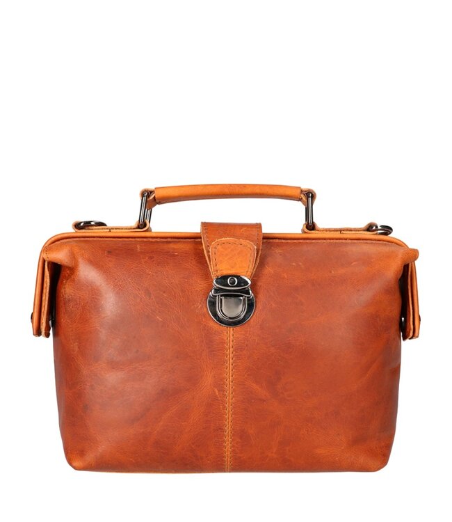 kleine leren dokterstas dames natural