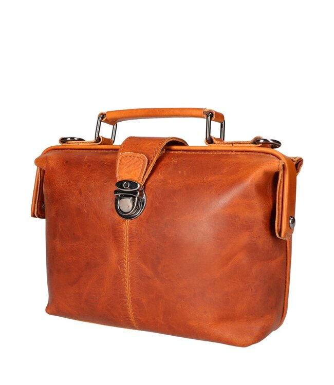 kleine leren dokterstas dames natural