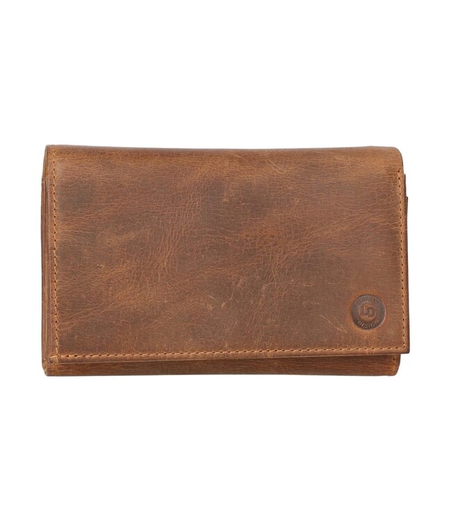 dames portemonnee met overslag buffelleer LeatherDesign