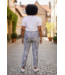 stretch broek recht model "Patti" Delft blauw Sensia