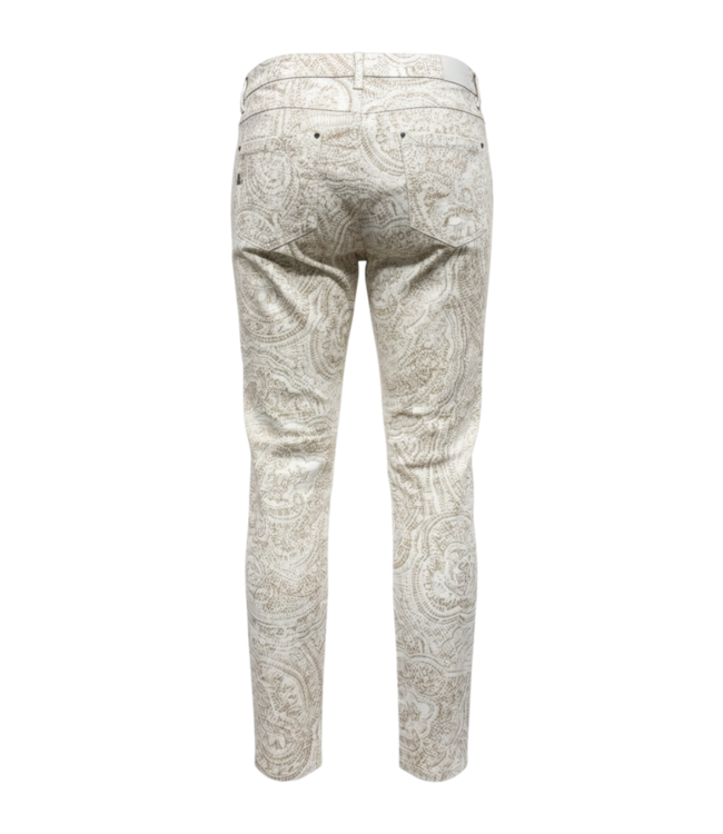 stretch broek recht model "Patti" Delft beige Sensia