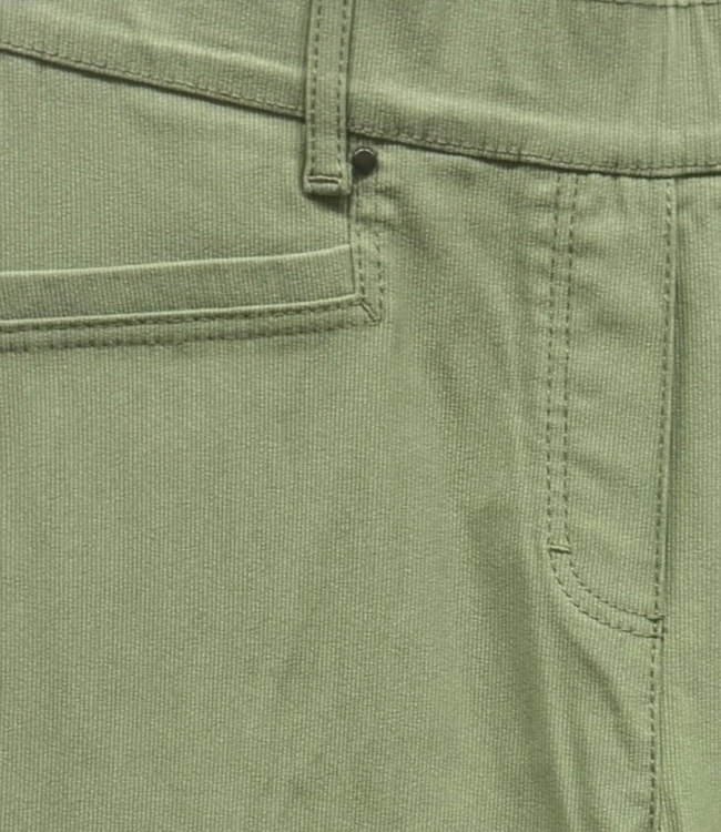 stretch broek recht model "Patti" streep- structuur groen