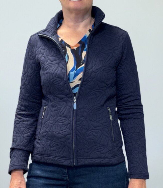 vest- jasje dames met ritssluiting marine Signature