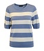 gestreepte dames pullover korte mouw blauw Jensen