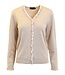 dames vest met ruches en parel knopen beige Brandtex