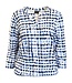 blouson shirt elastiek met print dames 100% katoen blauw Brandtex 220231-3626
