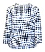 blouson shirt elastiek met print dames 100% katoen blauw Brandtex 220231-3626