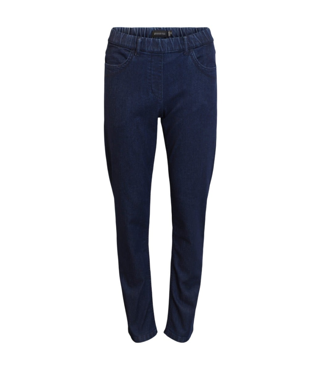 donkerblauwe spijkerbroek Sofie met elastische tailleband