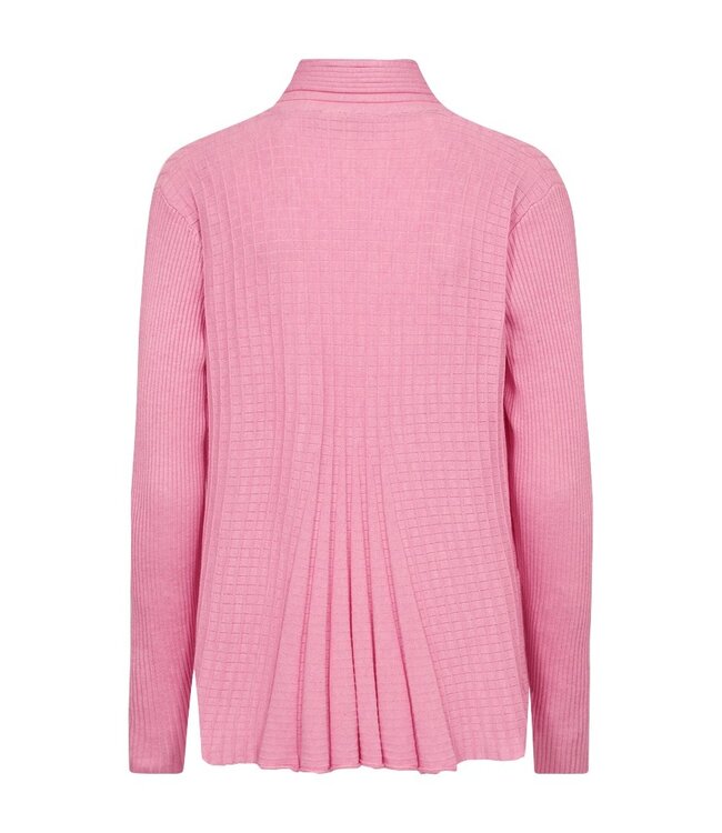 open dames vest plissé "Claudisse" roze