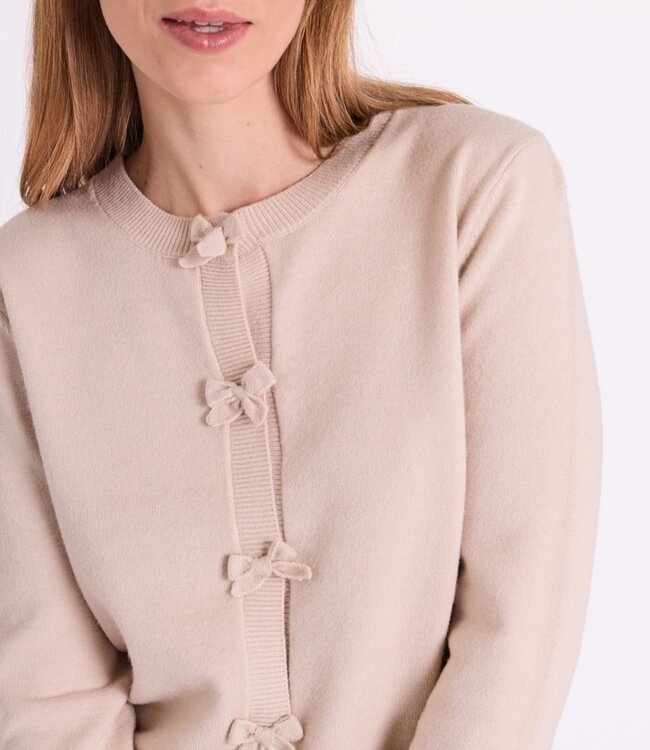 dames vest met strikjes "Tessa" beige FreeQuent