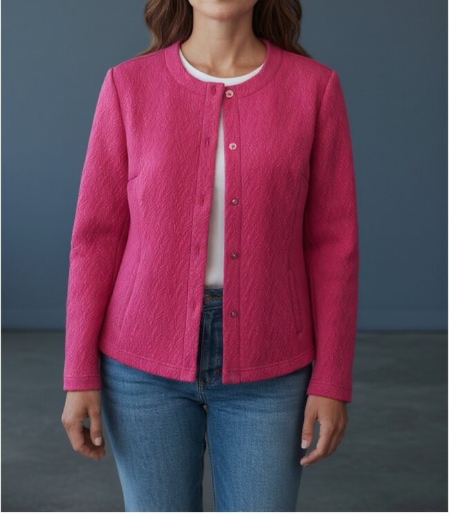 chique dames jasje met drukknopen "Risana" roze Sensia