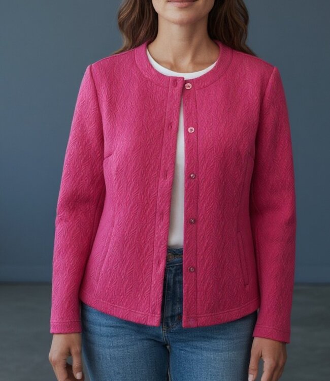 chique dames jasje met drukknopen "Risana" roze Sensia