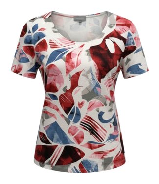 Marinello dames t- shirt fantasy print rood Marinello