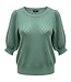 gebreide pullover met korte mouw groen Jensen