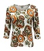 dames t- shirt "Tie-Die" print oranje Marinello (3/4 mouwlengte)