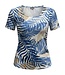 dames t- shirt varen- print blauw Marinello