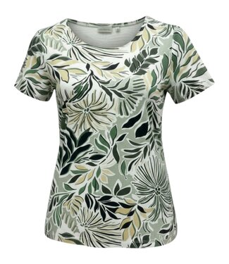 Gabriella K. dames t- shirt varenprint sage- groen Gabriella K.
