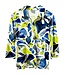 dames polo fantasyprint blauw Marinello (3/4 mouwlengte)