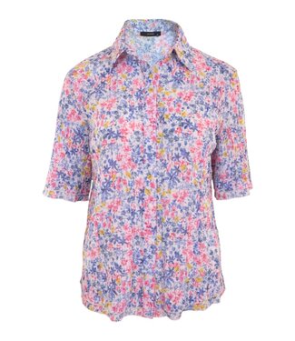 Navigazione dames blouse met knopen krinkelstof Flory K/M Navigazione