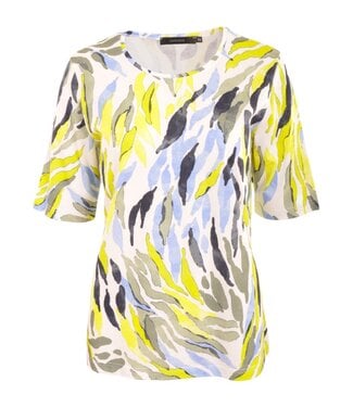Navigazione dames t- shirt paint- print lime- groen Navigazione