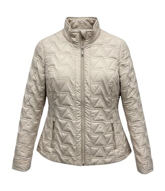Brandtex. zomer jas dames doorgestikt patroon beige Brandtex
