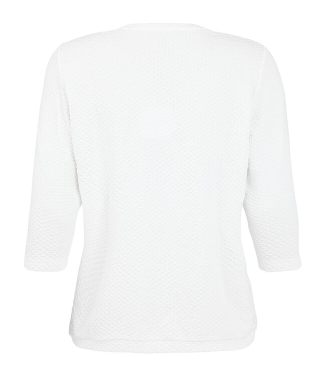 effen dames blouson met boord structuur offwhite Sunday