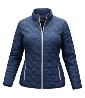 Brandtex. zomer jas dames doorgestikt patroon marine Brandtex