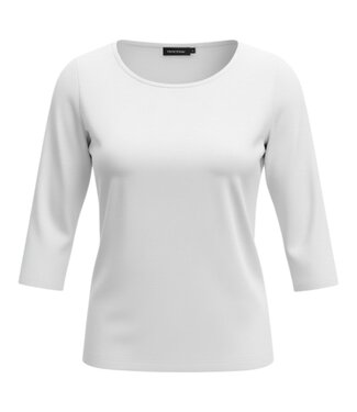 Brandtex. effen dames blouson shirt katoen offwhite Brandtex