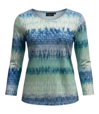 Signature dames blouson shirt "Calypso"  print aqua Signature