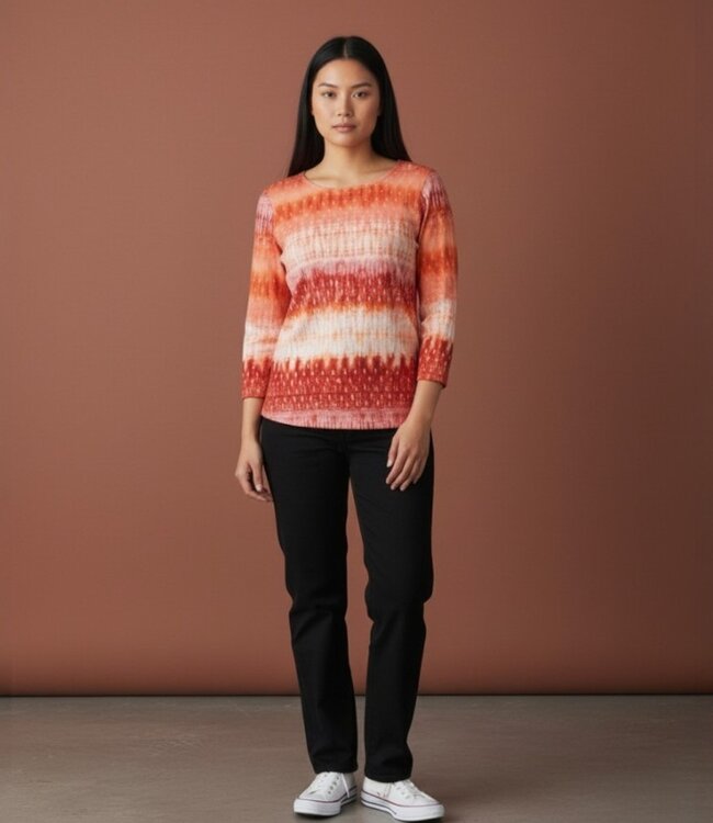 dames blouson shirt "Calypso"  print roze Signature