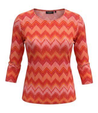 Signature dames blouson shirt zigzag print roze Signature