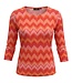 dames blouson shirt zigzag print roze Signature