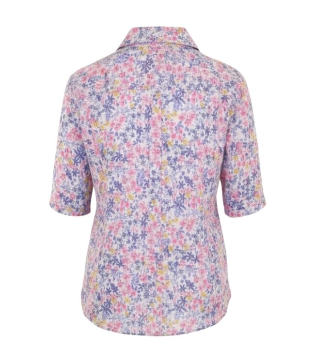 dames blouse met knopen krinkelstof Flory K/M Navigazione