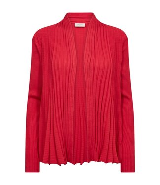 FreeQuent open dames vest plissé "Claudisse" rood FreeQuent