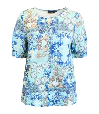 Signature dames t- shirt met print "Calypso" aqua- blauw Signature