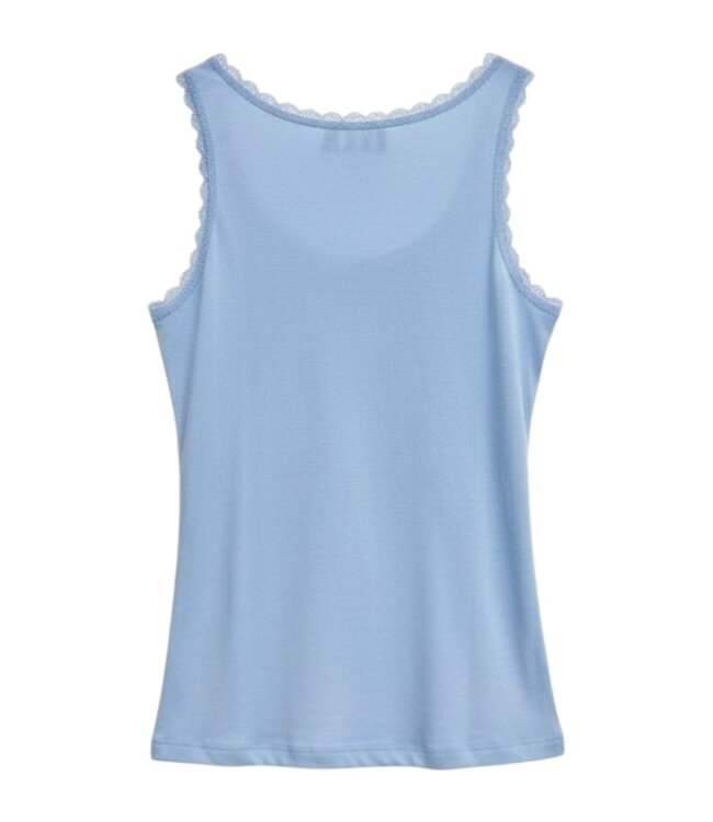 dames topje met kant blauw M.X.O.