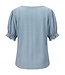 dames t- shirt broderie staalblauw M.X.O.