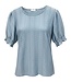 dames t- shirt broderie staalblauw M.X.O.