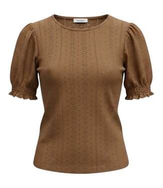 M.X.O. dames t- shirt broderie nougat M.X.O.