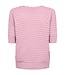 dames trui korte mouw relief Dodo roze FreeQuent